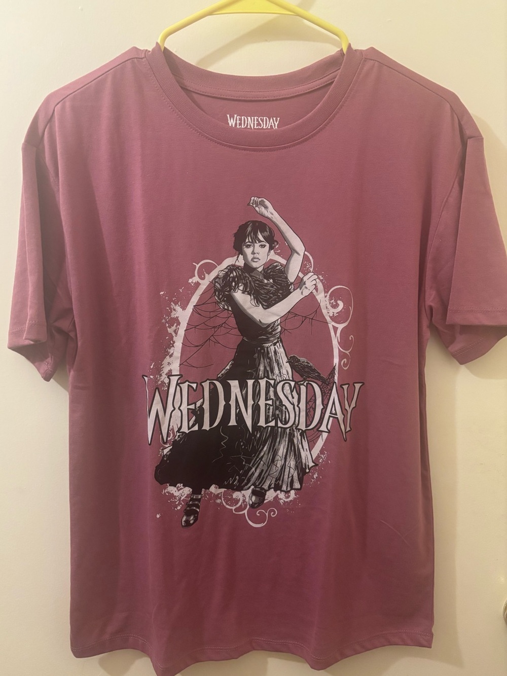 Wednesday Graphic Tee for Kids in Dusty Rose - Official Wednesday Design